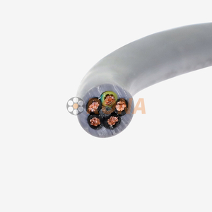 高性能300/500V HFV 5G1.5mm2 PVC拖曳链控制电缆，用于自动组装线