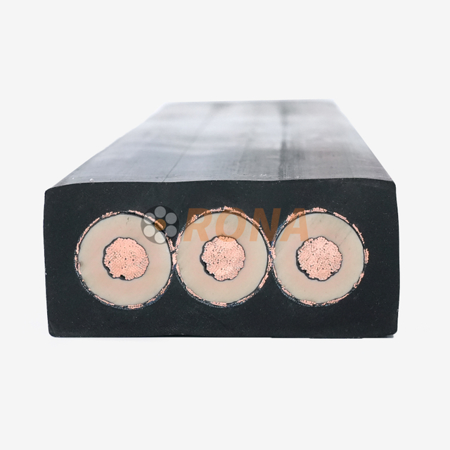 6-10kV中型电压扁元柔性电缆，用于起重机机械