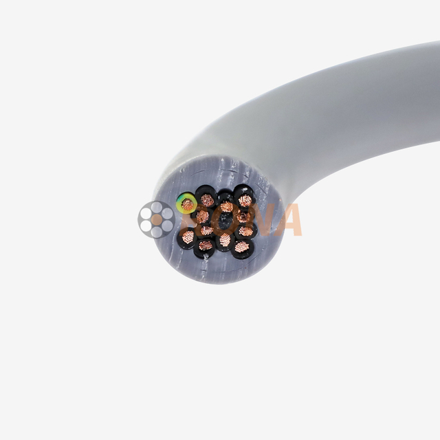 屏蔽PVC拖链电缆12G0 75用于自动停车