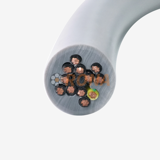 RONA HFV 12G1.5MM2 PVC外套拖曳链电缆，用于机器人技术，CNC机械